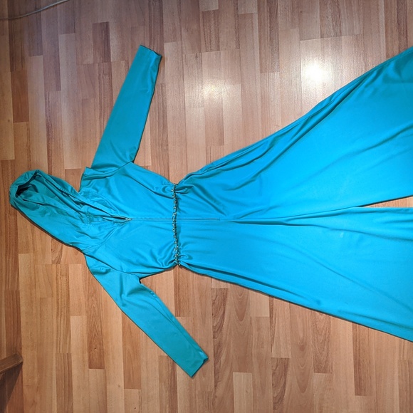 Vintage 1970's green hooded jumper pantsuit - Picture 4 of 5